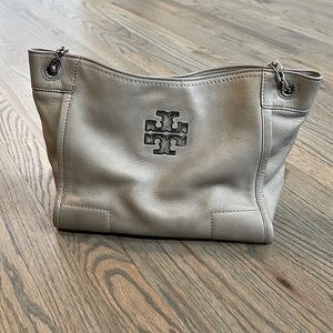 Tory Burch Gray Leather Bag